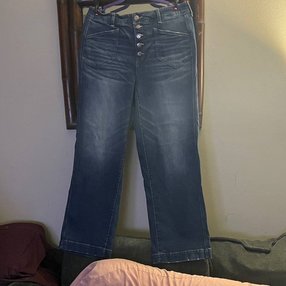 Chic Flare Denim Jeans in Classic Blue